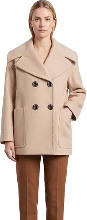 Max Mara Beige Notched Lapel Blazer