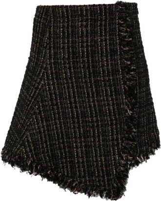 sacai Korte Rokken - Dames - Korte rokken - Zwart - L - Tweed - Rokken