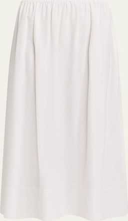 Toccin Imogen Linen-Cotton Midi Skirt