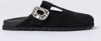 Roger Vivier Mules Slidy Viv Roger Vivier in camoscio con fibbia gioiello