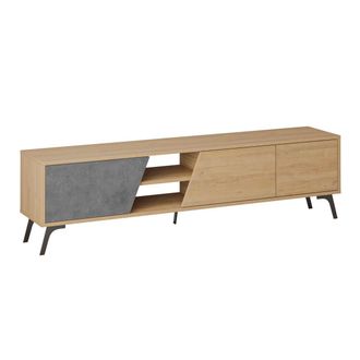Decortie Mueble Tv Fiona 180 Cm Roble Gris