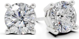 Grown Brilliance 5 Carat Round Lab Grown Diamond Stud Earrings in 14K White Gold