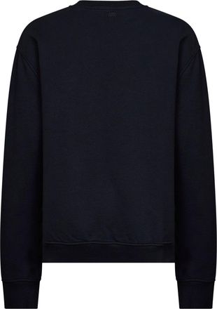 Ami Womens Crewneck Sweatshirt Ami De Coeur Black Cotton Organic Sweatshirts Sweater