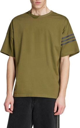 adidas Neuclassics Oversize Cotton T-Shirt in Focus Olive at Nordstrom, Size Xx-Large
