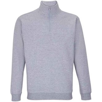 SOLS Uniseks Conrad Marl Sweatshirt met Quarter Zip voor volwassenen (Grijze Mergel)