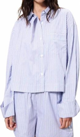 FRNCH Naela Shirt In Blue/white