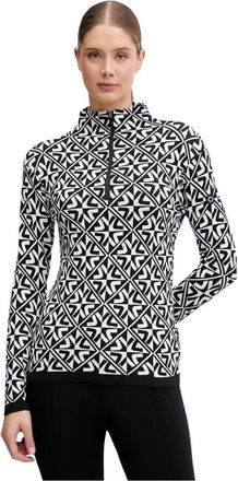 Newland Lady T-Neck - Dames - Outdoor shirts - Zwart - XS - Leer - Fitness