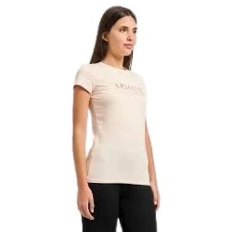 A|X Armani Exchange T-Shirts, female, Pink, Size: XL Slim Fit Cotton T-shirt