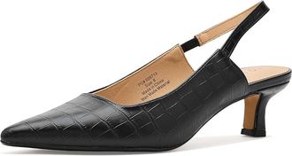 Journee Collection Paulina High Womens Heels Croco/Black : 9.5 M