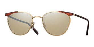 Eyevan 7285 Ellwood DBE/G Mens Sunglasses Gold Size 52