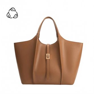 Melie Bianco Malia Recycled Vegan Tote Bag In Mocha