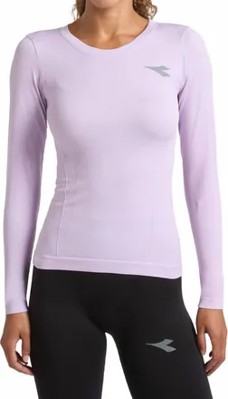 Diadora Stratouno Long Sleeve T-Shirt In Violet Orchid