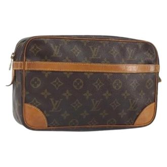 Louis Vuitton Clutch Vintage in Tela Pre-owned - - Pre-owned - Donna - Marrone - ONE SIZE