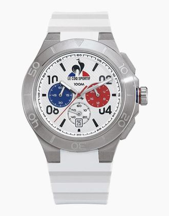 Le Coq Sportif Mens White Plastic Digital Watch - Grey/Multi - Size: ONE size