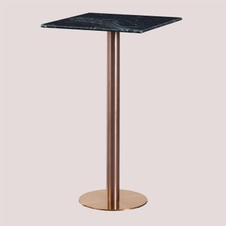 Sklum Mesa Alta De Bar Cuadrada En M&aacute;rmol (60x60 Cm) Cosmopolitan Sklum Oro Rosa