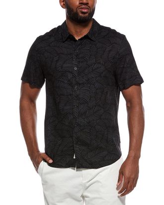 Onia Printed Linen-Blend Shirt