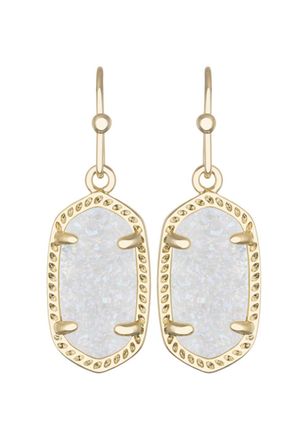 Kendra Scott Lee Gold Earrings - Iridescent Drusy