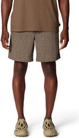 Mountain Hardwear Stryder Drawstring Shorts in Tierra Terrain Print at Nordstrom, Size Medium X 7