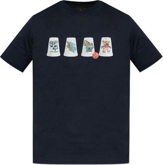 Paul Smith T-shirt con stampa grafica - Blu