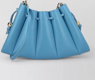 Themoir&egrave; pleated crossbody bag gold hardware wristlet