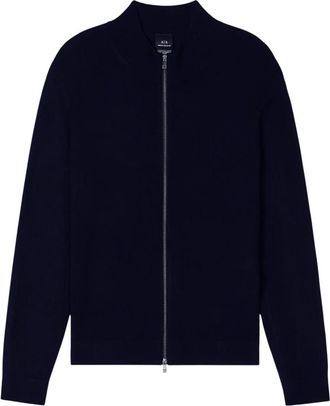 A|X Armani Exchange Sweaters Blu - Heren - Vesten met rits - Blauw - S - Hoodies & sweatvesten