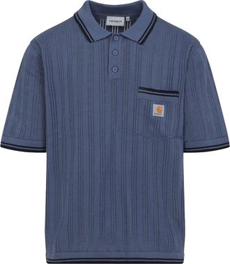 Carhartt Work in Progress Ramsey Polo Velvet Blue In Deep Night