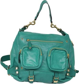 Gucci Darwin Convertible Backpack Leather Green Leather Backpack Bag (Pre-Owned)
