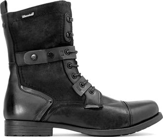 Kazar Zwarte herenlaarzen - Heren - Veterlaarzen - Zwart - 40 EU - Leer - Schoenen
