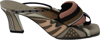 Fendi 70 mm Enkellaars Sandalen met Enkelband in Multifunctioneel Synthetisch