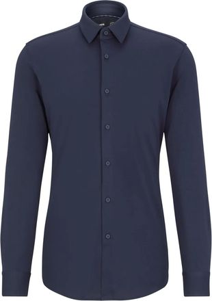 BOSS long-sleeve button-up shirt - Blu