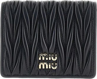 Miu Miu Matelass&eacute; nappa leather bi-fold wallet Woman One Size