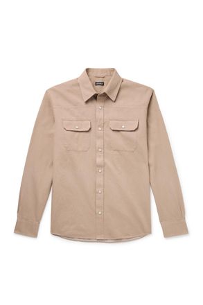 Ermenegildo Zegna Slim-Fit Cotton and Linen-Blend Shirt