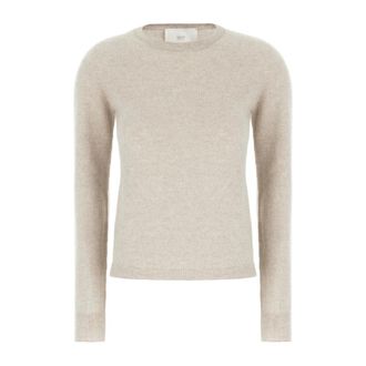 VANIS&Eacute; Gebreid Rond Hals - Dames - Cashmere truien - Beige - S - Kasjmier - Truien & Vesten