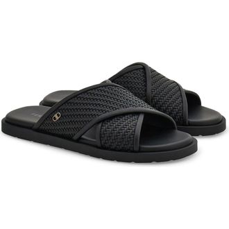 Ferragamo Brise 2 Slide Sandal in Nero Nero Nero 1000 at Nordstrom, Size 12