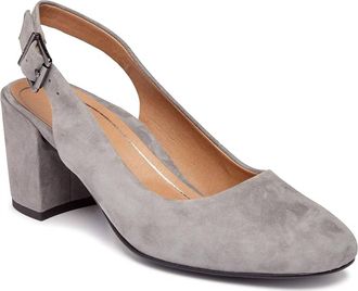 Vionic Womens Nareen Slingback Heel In Charcoal Grey