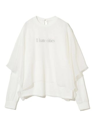 Undercover Gelaagde sweater met fladdermouwen - Wit