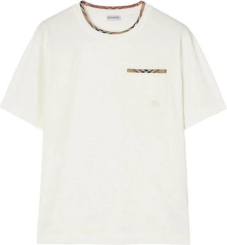 Burberry Logo T-shirt - Heren - T-shirts - Wit - S - Katoen - Tops