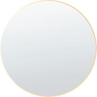 Beliani Beliani - Espejo De Pared De Vidrio Dorado 80 Cm Marco Accesorio Decorativo Annemasse