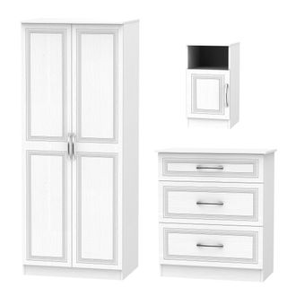 Welcome Furniture Dakar Ready Assembled Bedroom Furniture Set 3 Piece - Signature White - Welcome Furniture | TJ Hughes