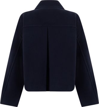 Pinko Womens Double-Breasted Coat Dark Navy Wool Double Breasted & Peacoats