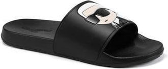 Karl Lagerfeld Karl Head Slide Sandal in Black at Nordstrom Rack, Size 13