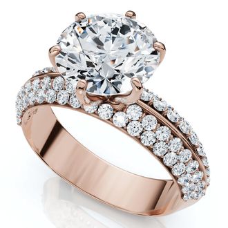 Pompeii3 Certified 2 1/2Ct Kayle Diamond Engagement Ring 14k Gold or Platinum Lab Grown