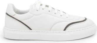 Brunello Cucinelli Sneakers met Monili - Dames - Sneakers - Wit - 39 EU - Leer - Schoenen