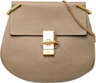 Chlo&eacute; Pre-owned Drew Shoulder Bag - Dames - Vintage Schoudertas - Bruin - ONE Size - Leer - Vintage
