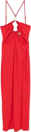 Nissa hardware-detailed midi dress - women - Polyester/Polyester/Elastane/Elastane - 36 - Red