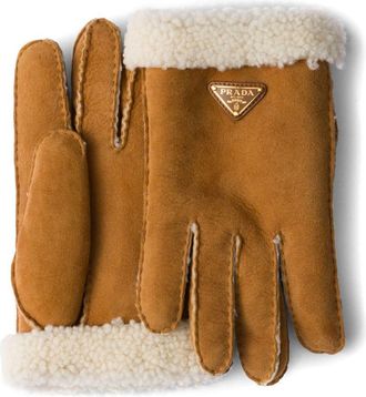 Prada Guanti in suede - Marrone