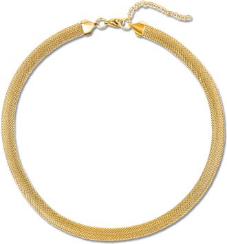 Ellie Vail Womens Della Mesh Chain Necklace In Gold