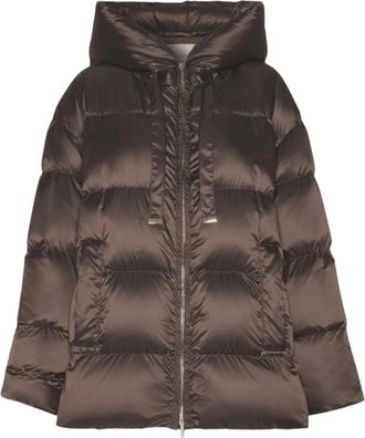 Max Mara Korte gewatteerde jas - Dames - Winterjassen - Bruin - S - Jassen