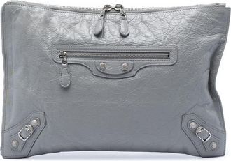 Balenciaga Pre-owned Balenciaga Lambskin Motocross Giant 12 Zip Around Flat Clutch Ladies H5PKP81O8V71ILOM