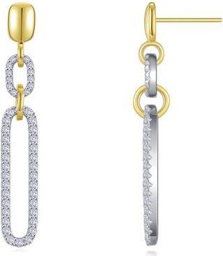 Lafonn Simulated Diamond Chain Drop Earrings in Silver at Nordstrom Rack